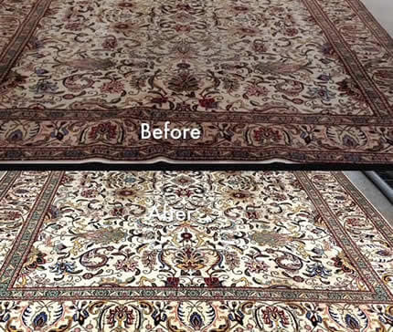 Carpet cleaning before and after photos